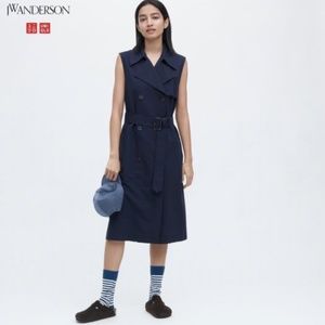 UNIQLO x JW ANDERSON Linen-Blend Lapel Dress New